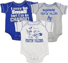 New 3 Lot Ncaa Infant Air Force Fightin’ Fighting Falcons Rookie 1-PC Bodysuits - £9.90 GBP
