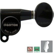 NEW Gotoh SG360-05 6 In-Line Schaller Style Mini Tuning Keys OVAL Buttons BLACK - £80.72 GBP