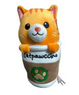 Fiesta Plush Toy Catpawccino 9 Inch Orange Cat Coffee Cup Plush New with... - $251.49 MXN