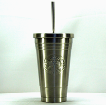 Starbucks 2012 3D MERMAID Stainless Steel 16 oz Travel Tumbler Cold Beve... - £31.46 GBP