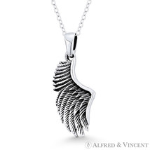 Guardian Angel Eagle Wing Antique-Finished .925 Sterling Silver 29x13mm Pendant - £19.58 GBP+