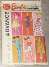 Vintage Barbe Advance Doll Patterns Mattel 1961 - $4.00