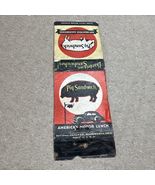 Vintage Match Book Pig Sandwich America’s Motor Lunch - $8.52