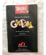 Guys And Dolls Jr libretto vocal book MTI Broadway Junior Hal Leonard 1999 - £50.61 GBP