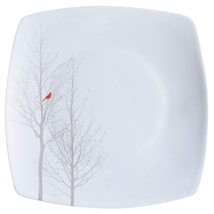 222 Fifth Winter Cardinal Square Dinner Plate - £29.01 GBP