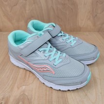 Saucony Cohesion 12 LTT Girls Youth Sneakers Sz 7W Gray/Turquoise Athletic Shoes - £33.46 GBP