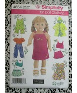 Simplicity 4654 Spring &amp; Summer Clothing Wardrobe for 18&quot; Dolls UNCUT Pa... - £10.09 GBP