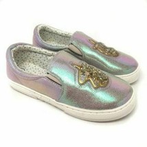 Cat &amp; Jack Silver Iridescent Gold  Unicorn Roana Girls Kids Slip-on Shoe... - £12.78 GBP