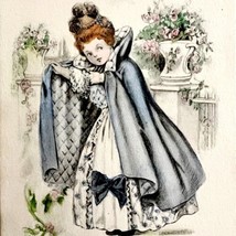 Victorian Greeting Card Hand Colored Postcard Prince Charming Romance PC... - £15.95 GBP
