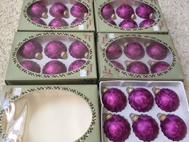Christmas by Krebs Elegant Glass Christmas Balls Purple Plum 2-1/2&quot; 30 T... - £62.01 GBP