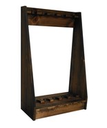 Rustic Pine Wooden 5 Place Vertical Locking Long Gun Rack Storage Display - $3,591.89 MXN