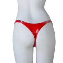 Damen Wet Look PVC Leather Brief Micro Thong Bikini Panties Gothic Punk Erotic  - £8.86 GBP+