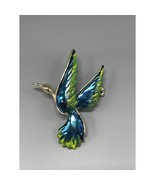 Vintage Gerrys Tropical Bird Enamel Brooch Pin Gold -Tone Retro - $21.28