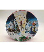 Vintage DE LUXE Fruit Cake TIN 7&quot; x 2.5&quot; Collin Street Bakery Corsicana ... - $119.90 MXN