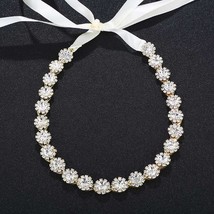 Charms Headband Tiaras Women Bridal Crystal Rhinestones Jewelry Flower Hair Hand - £8.60 GBP