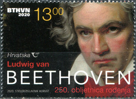 Croatia 2020. 250th Birth Anniversary Ludwig van Beethoven (MNH OG) Stamp - £4.07 GBP