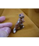 (Y-DIN-TY-20) little T-Rex Tyrannosaurus dinosaur SOAPSTONE FIGURINE lov... - $157.84 MXN