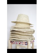 Copy of Gift+Traditional straw hat - Natural palm leaf 100% handmade in ... - £39.14 GBP