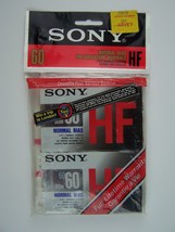 Sony HF Type 1 Normal Bias 60 Minutes Cassette Tape 2 Pack New Sealed - $8.01
