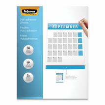 Fellowes Self Adhesive Laminating Sheets 12&quot;L x 9.25&quot;W 50 Sheets - £54.81 GBP