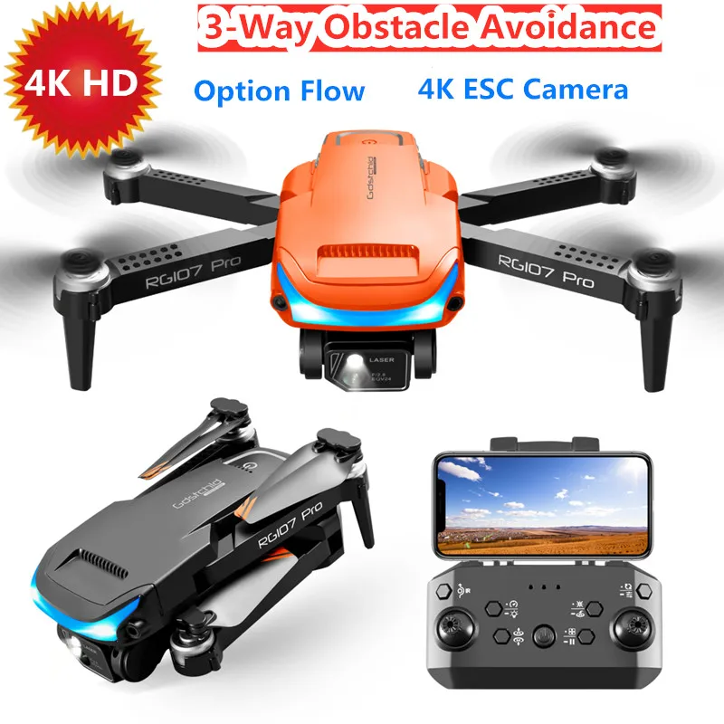 Mini 3-Way Obstacle Avoidance Drone RC Helicopter 4K Dual HD Camera Option Fl - £70.34 GBP+