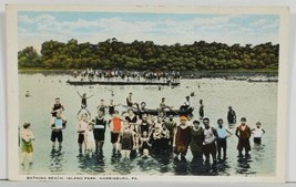 Harrisburg Pa Bathing Beach Island Park c1920s Postcard P17 - $6.95