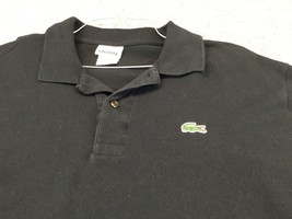 Lacoste Polo Shirt Mens 7 Golf Tennis Black Logo Crocodile Short Sleeves Preppy - £11.15 GBP