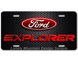Ford Explorer Inspired Art Red/Red/Mesh FLAT Aluminum Novelty License Ta... - $17.99