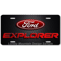 Ford Explorer Inspired Art Red/Red/Mesh FLAT Aluminum Novelty License Ta... - £14.30 GBP
