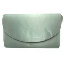 Benjamin Walk White Satin Clutch Purse with Silver Chain Shoulder Strap - $29.03