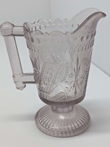 Vintage Baltimore Lavender Lilac Pressed Glass 10-oz Pitcher Creamer - £12.18 GBP