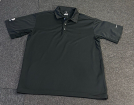 Nike Men&#39;s Sphere Dry Short Sleeve Black Golf Polo Size Large Bighorn GC - £13.96 GBP