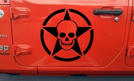 Skull Star Vinyl Decal - Army Military 4x4 Hood Truck Off-Road - Die Cut Sticker - £3.96 GBP+