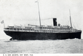 Key West Florida SS San Jacinto Sunk By U-Boat In Word War 2 Postcard - £9.57 GBP