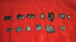 Black stone Arrowheads halfs, parts set of 13 - $19.80