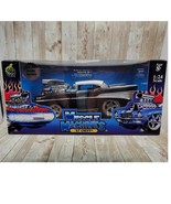 Muscle Machines 1957 Chevy Bel Air 2003 1:24 Scale Diecast Black &amp; White - $47.80