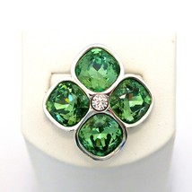 Rebecca Ring with Four Green Swarovski crystals - £134.85 GBP