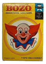 Harmon&#39;s Bozo The Clown Vintage 1972 Edu-Cards Educational Playing Card Game - £7.61 GBP