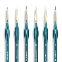 GreenCraft Thin Paint Brush Set - 6pcs for Model Miniature Craft and Painting - $24.74