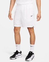 Nike Dri-FIT Icon 8 in. Basketball Shorts Mens M White Drawstring NEW - £19.37 GBP