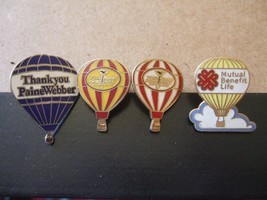 VINTAGE   HOT AIR BALLOON PINS  PAINE WEBBER - MUTUAL - INDEPENDENT   LO... - £17.94 GBP