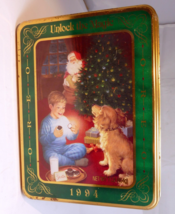 Oreo  Cookie Christmas Eve Tin empty container Santa Claus &amp; Boy  milk t... - $25.25