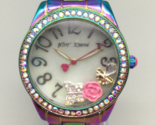 Betsey Johnson Watch Women Iridescent Floating Charms In Dial New Batter... - $34.64