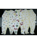 Newborn Long Sleeves Pajama Romper(0-3months)100%Cotton-3Pack - $24.39 CAD