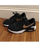 Women's Nike Air Max Excee Black Metallic Gold 2020 - $60.00