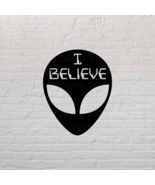 &quot;I Believe&quot; Alien Silhouette Decal | White/Black | Premium Quality | 5&quot; ... - $6.89