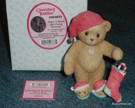Cherished Teddies Have a Warm and Fuzzy Holiday 4002833 Bear Slippers Wi... - £61.03 GBP