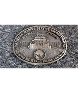 NICE Vintage National Marine Service Shipyard Division Brass Belt Buckle 4&quot; - $656.32 MXN