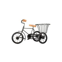 Hastapratha Wooden Wrought Iron Rickshaw Cycle for Home and Office Decoration Sh - £20.23 GBP