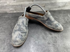 Trask Mules Women 11M Ashley Shoes Gray Suede Camo Leather SlipOn Casual... - $27.54